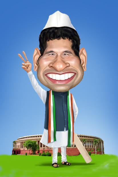 Huge Collection of Political Cartoons Sachin Tendulkar MP. When Sachin Tendulkar entered Rajya Sabha as an MP Political Cartoons